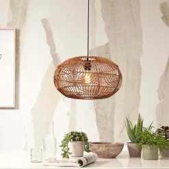 GOOD&MOJO Hanglampen|Hanglamp Madeira Rotan, 48cm Naturel