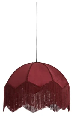 Light & Living Hanglampen|Hanglamp Malacia Velvet, kleur Bordeaux