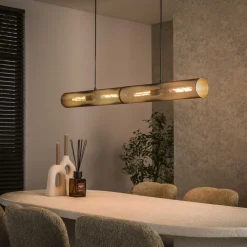 LifestyleFurn Hanglampen|Hanglamp Manda Artic Black, 4-lamps Artic zwart