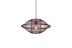 GOOD&MOJO Hanglampen|Hanglamp Maui Bamboe, kleur Burgundy