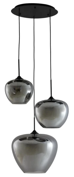 Light & Living Hanglampen|Hanglamp Mayson 3-Lamps, kleur Smoke