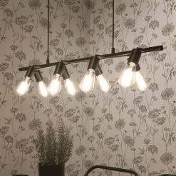 it's about RoMi Hanglampen|Hanglamp Miami 8-lamps Zwart