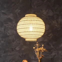 Dutchbone Hanglampen|Hanglamp Ming rond Zwart