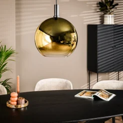 BASE Hanglampen|Hanglamp Mirel Glas, kleur Goud