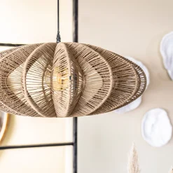 By-Boo Hanglampen|Hanglamp Nimbus Metaal en touw Naturel
