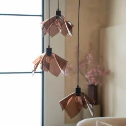 By-Boo Hanglampen|Hanglamp Nims Acryl, 3-lamps Bruin