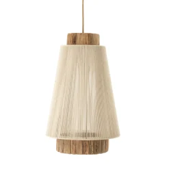 By-Boo Hanglampen|Hanglamp Rae Katoen en zeegras, 35cm Wit