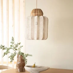 By-Boo Hanglampen|Hanglamp Reb Zeegras en katoen Natuurlijk