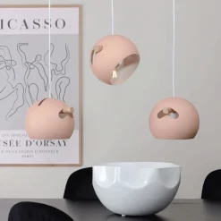 Nohr Hanglampen|Hanglamp Reem 3-lamps Roze