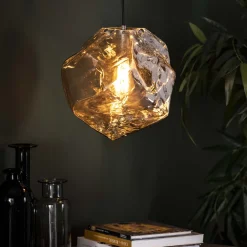 LifestyleFurn Hanglampen|Hanglamp Rock 25cm Chromed glas