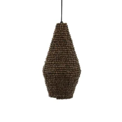 By-Boo Hanglampen|Hanglamp Shanga Houten kralen, 22cm Bruin