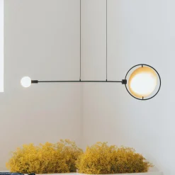 Zuiver Hanglampen|Hanglamp Sirius 133cm breed, kleur Zwart/Goud