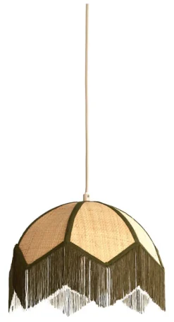Light & Living Hanglampen|Hanglamp Sulina Raffia, kleur Naturel/Groen
