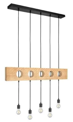 LABEL51 Hanglampen|Hanglamp Timber, Mangohout, 145cm Rough