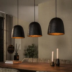 LifestyleFurn Hanglampen|Hanglamp Watson 3-lamps, kleur Smoked Brown