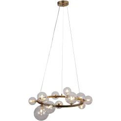 Richmond Interiors Hanglampen|Hanglamp Yosie 13-lamps, kleur Brushed gold