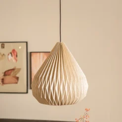 By-Boo Hanglampen|Hanglamp Zuki Linnen, 41cm Natuurlijk