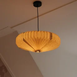 By-Boo Hanglampen|Hanglamp Zuki Linnen, 55cm Natuurlijk