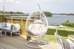 Nohr Hangstoelen & Hangmatten|Hangstoel Samantah Wicker, kleur Wit