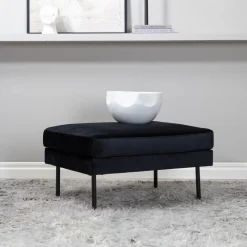 Nohr Poefs & Hockers|Hocker Bladimir Velvet, kleur Zwart