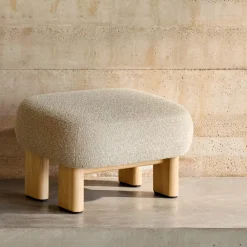 Kave Home Poefs & Hockers|Hocker Cabana Chenille, kleur Beige