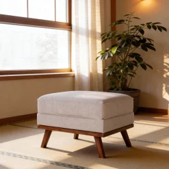 BASE Poefs & Hockers|Hocker Kirstan Grande stof, kleur Beige