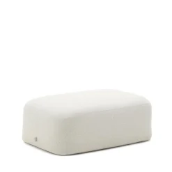 Kave Home Poefs & Hockers|Hocker Martina Structuurstof, 123 x 85cm