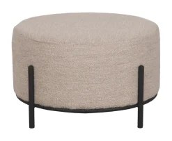 LABEL51 Poefs & Hockers|Hocker Troy Bouclé, 57cm Naturel