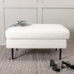 Nohr Poefs & Hockers|Hocker Tylan Teddy, kleur Wit