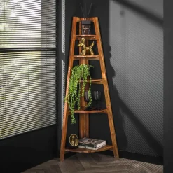 LifestyleFurn Wandrekken & Wandkasten|Hoek Wandrek Stevyn Mangohout, 148 x 64cm Massief acacia zandkleur