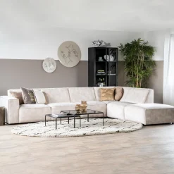 SEVN Hoekbank|Hoekbank Amarillo Rechts, Velvet, kleur Adore Naturel