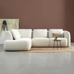 PEPP Interiors Hoekbank|Hoekbank Cloud 285cm, Bouclé, kleur Off White