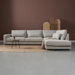 PEPP Interiors Hoekbank|Hoekbank Como 325cm, Bouclé, kleur Grijs