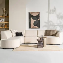 SEVN Organische Bank|Hoekbank|Hoekbank Denise Teddy, kleur Ivoor