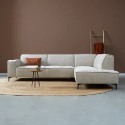 PEPP Interiors Hoekbank|Hoekbank River 290cm, Chenille, kleur Naturel