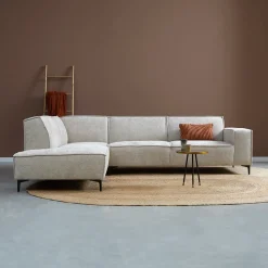 PEPP Interiors Hoekbank|Hoekbank River 290cm, Chenille, kleur Naturel