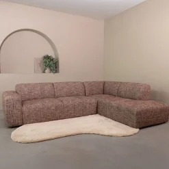 LABEL51 Hoekbank|Hoekbank Verona 291, Rechts, Chenille, kleur Cherry Chocolate