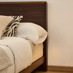 Kave Home Hoofdborden|Hoofdbord Norlen Met LED-verlichting, Walnootfineer
