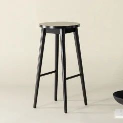 Nohr Barkruk Hout|Houten Barkruk Donella Rubberhout (zithoogte 75cm)