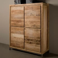 Tower Living Opbergkasten|Industriële Opbergkast Venetië met 4 deuren