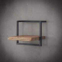LifestyleFurn Wandrekjes & Wandplanken|Industriële Wandplank Buster Massief acacia naturel
