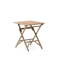Kave Home Eettafels Voor In Je Tuin|Inklapbare Bistrotafel Dandara Acaciahout, 66 x 66cm Naturel