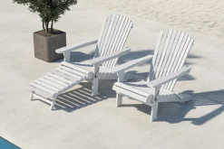 Nohr Loungestoelen|Inklapbare Loungestoel Tomica Acaciahout Wit