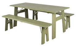 Zuiver Picknicktafels|Inklapbare Picknickset Avenue Met tuintafel en 2 tuinbanken