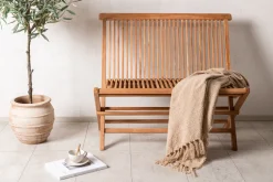 Nohr Tuinbanken|Inklapbare Tuinbank Leea Teakhout, 100cm Naturel