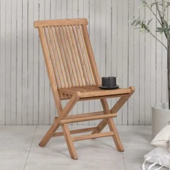 Nohr Terrasstoelen|Inklapbare Tuinstoel Amberia Teakhout, kleur Naturel