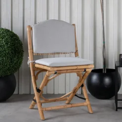 Nohr Terrasstoelen|Inklapbare Tuinstoel Zev Rotan Naturel