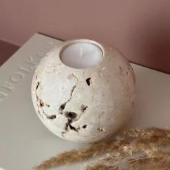 MUST Living Kaarshouders & Windlichten|Kaarshouder Cheese Stone Marmer