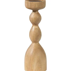 WOOOD Kaarshouders & Windlichten|Kaarshouder Liske Mangohout Naturel
