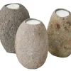 MUST Living Kaarshouders & Windlichten|Kaarshouder Riverstone Set van 3 stuks